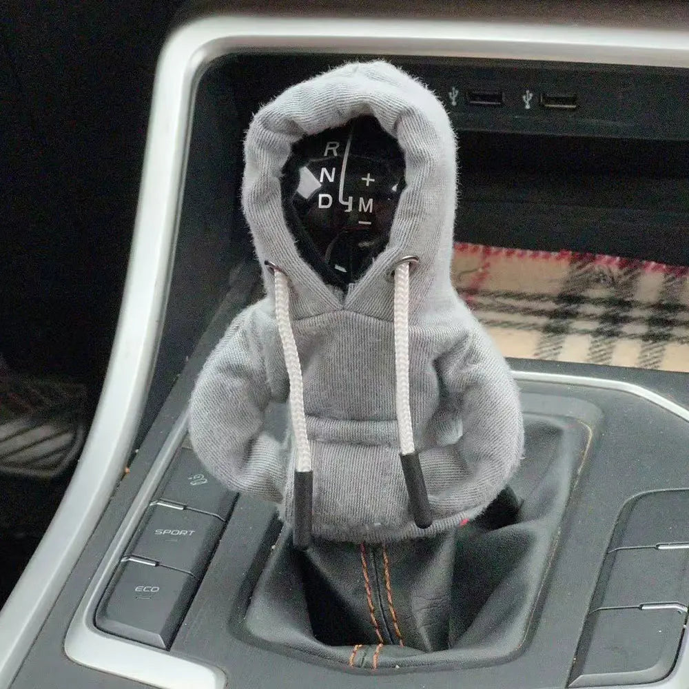 Gear Shift Mini Hoodie Cover Shift Cover Gear Handle Decoration Fits Manual Automatic Universal Car Shift Lever Interior Decor
