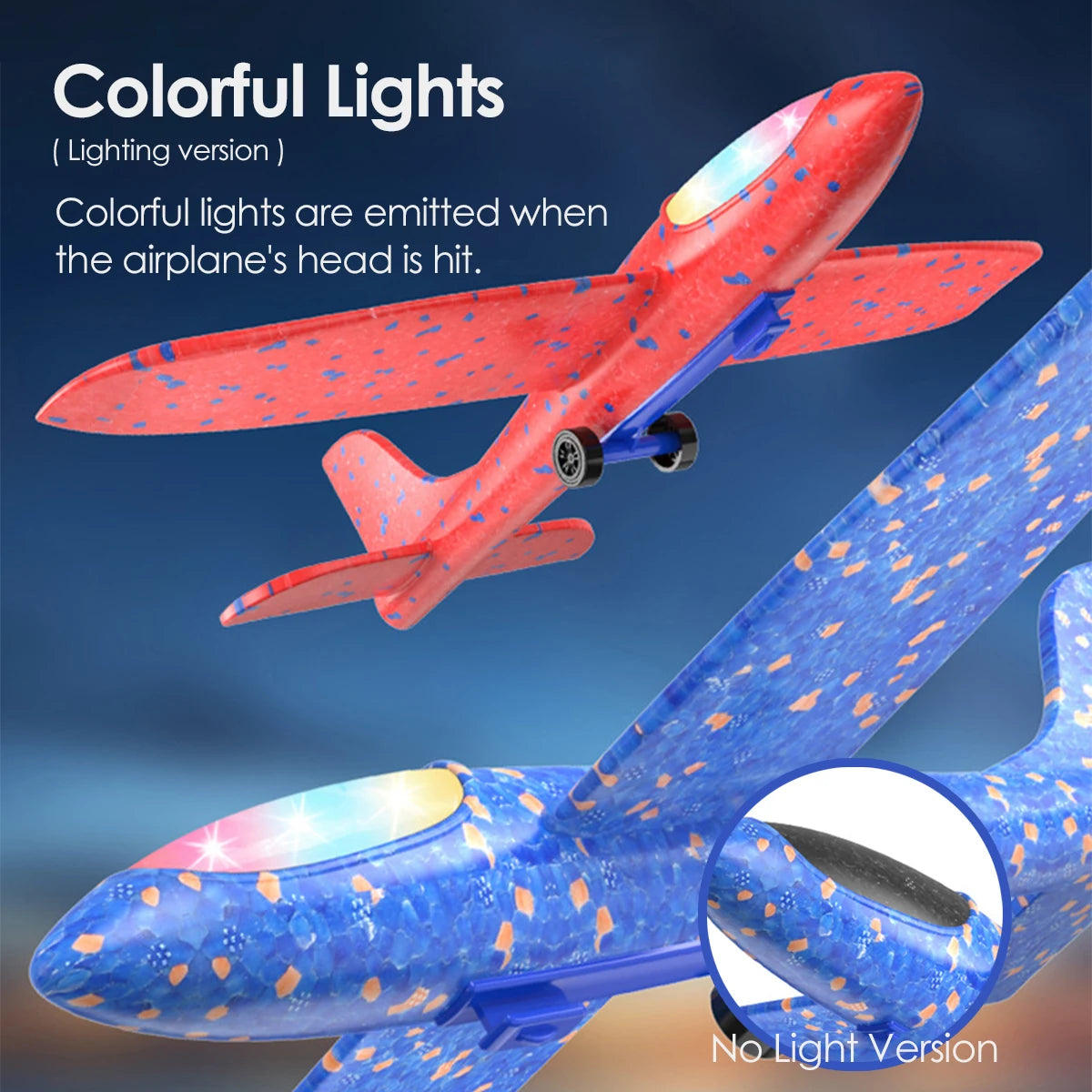Kids Foam Aircraft 10M Launcher Catapult Glider Aircraft Gun Toy Children's Outdoor Game Soft Bullet Gun