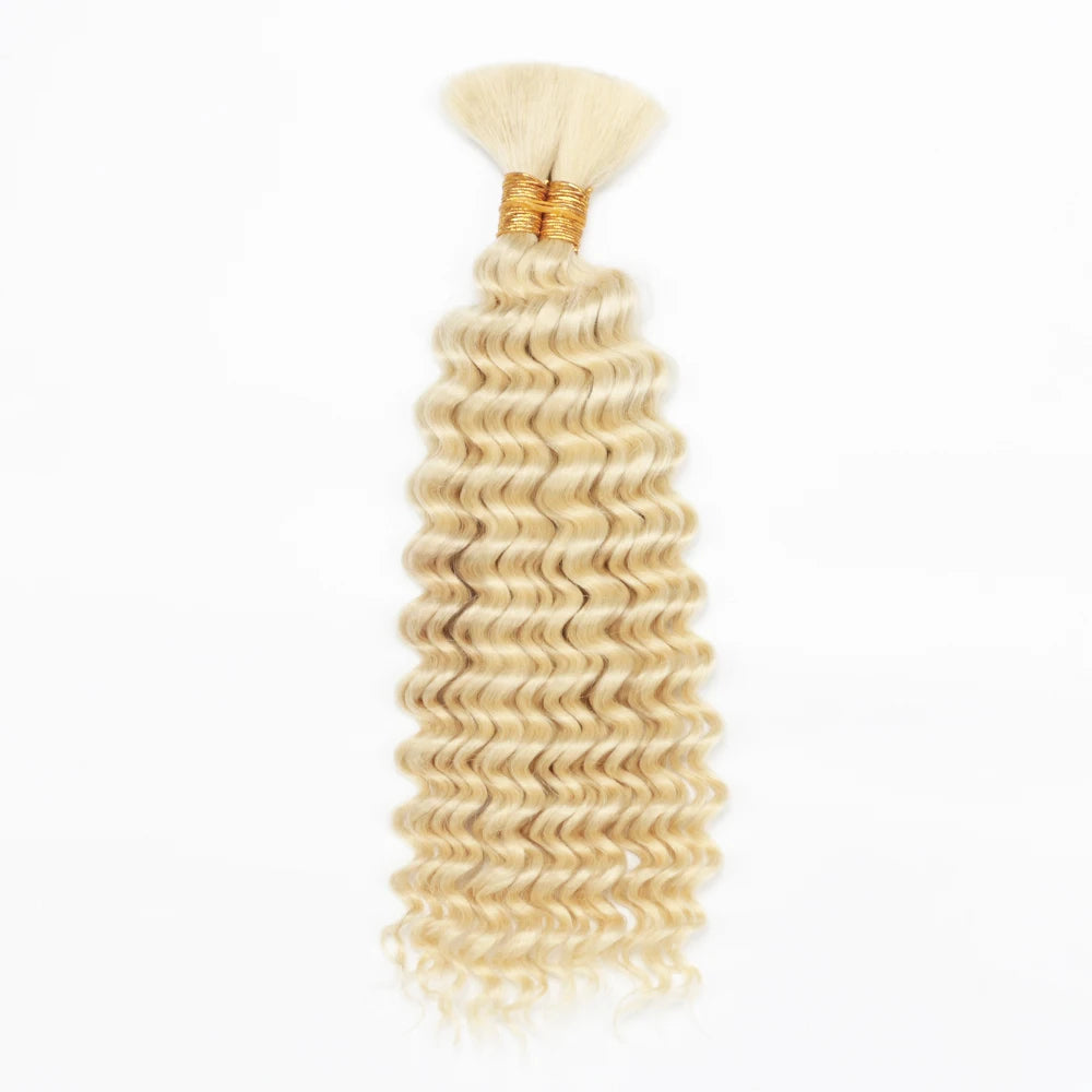 Human Braiding Hair Deep Wave Bulk Human Hair 100g No Weft Human Hair Bundles Micro Human Braiding Hair for Boho Braids
