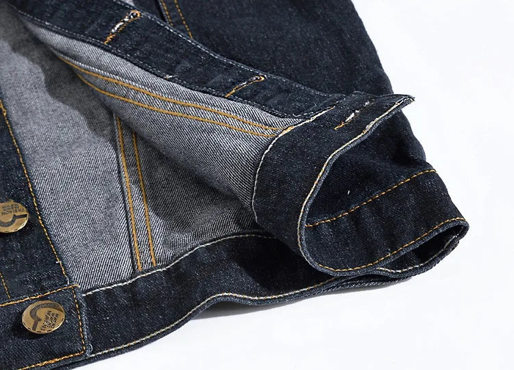 2025 Men's Fashion Jeans Sleeveless Jacket Vest Male Black Blue Denim Jeans Vest  Man Cowboy Outdoors Waistcoat Mens Jacket Vest