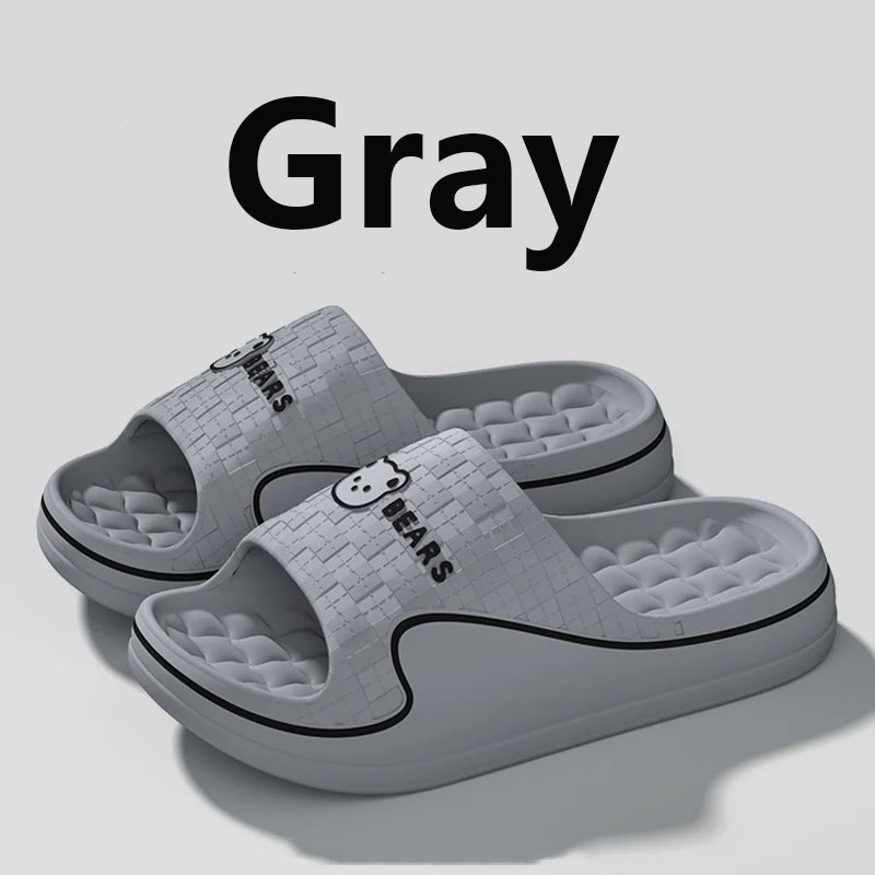 Women's Home Slippers Cute Cartoon EVA Indoor Home Bathroom Sandals Soft Sole Non-slip Summer Outdoor Beach Couple Shoes
