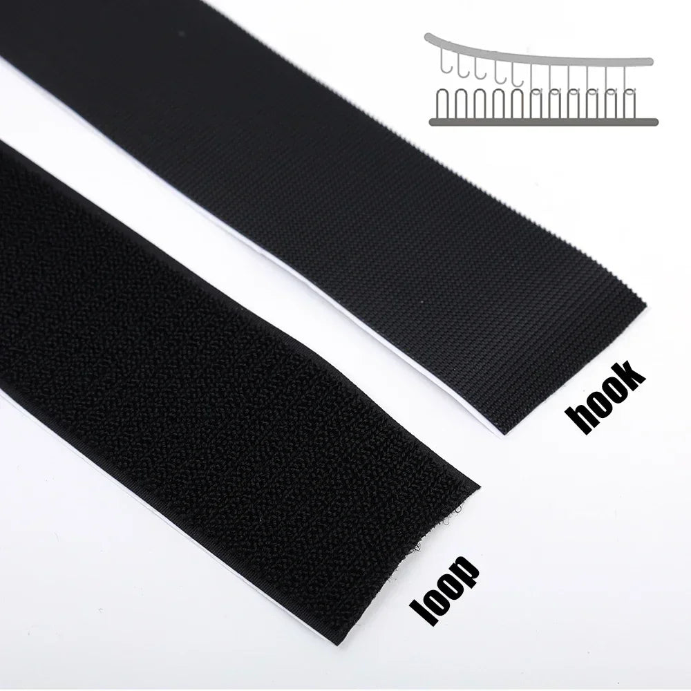 Car Floor Mat Fixed Patches Self Adhesive Hook and Loop Fastener Tape Double Sided Sewable Stickers for Car Carpet Dashboard DIY