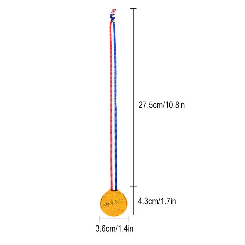 10/20Pcs Plastic Gold Winner Award Medals Kids Birthday Party Favors Sports Game Prize Toys Soccer Football Party Pinata Filler