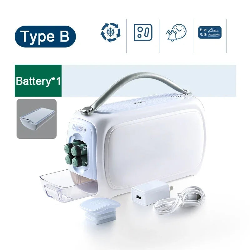 Insulin Refrigerated Box Portable Drug Storage Box Medicines Vaccines Interferon Refrigerated Containers Mini Refrigerator
