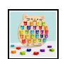 Colorful Alphabet Number Wooden Puzzles Kids Intelligent Matching Game Preschool Children Early Educational Toys