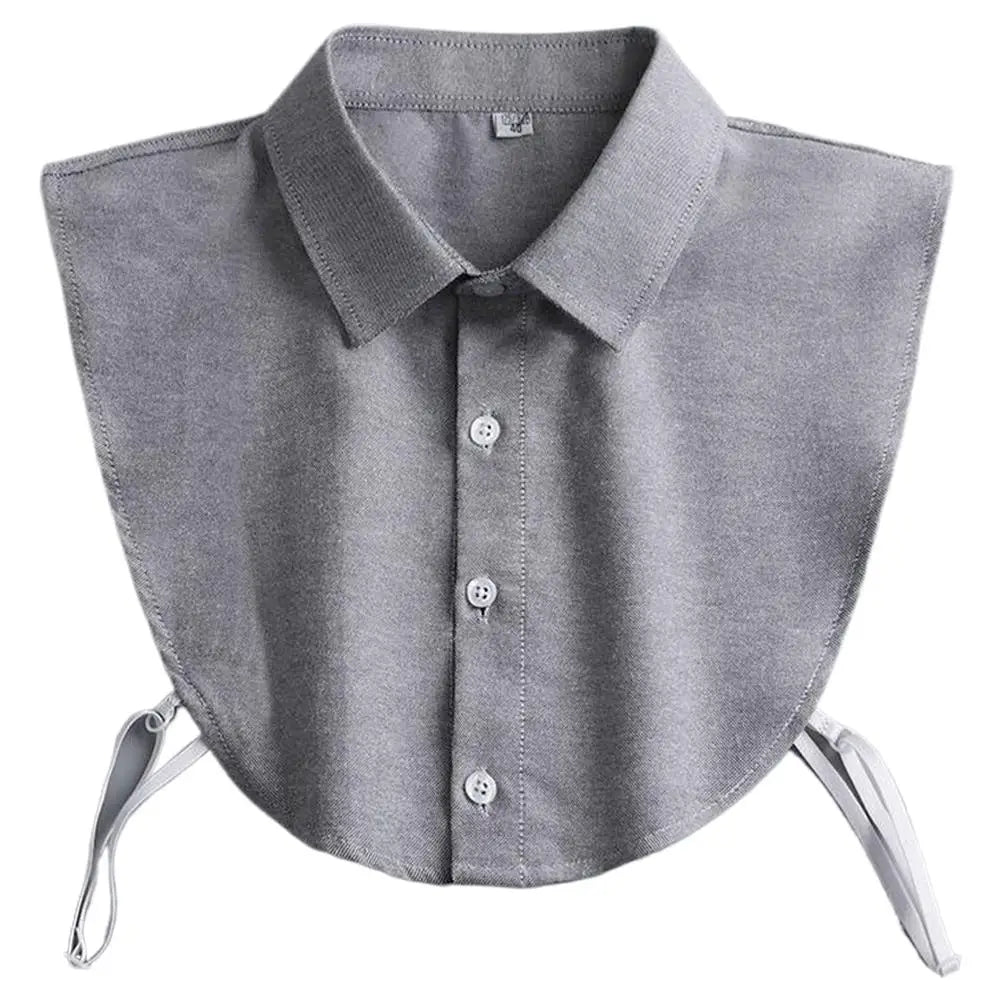 Fake Collar Detachable Collar for Women Girls Shirts Dickey Half False Blouse Dickey Tops Solid Color False Collar White/Black