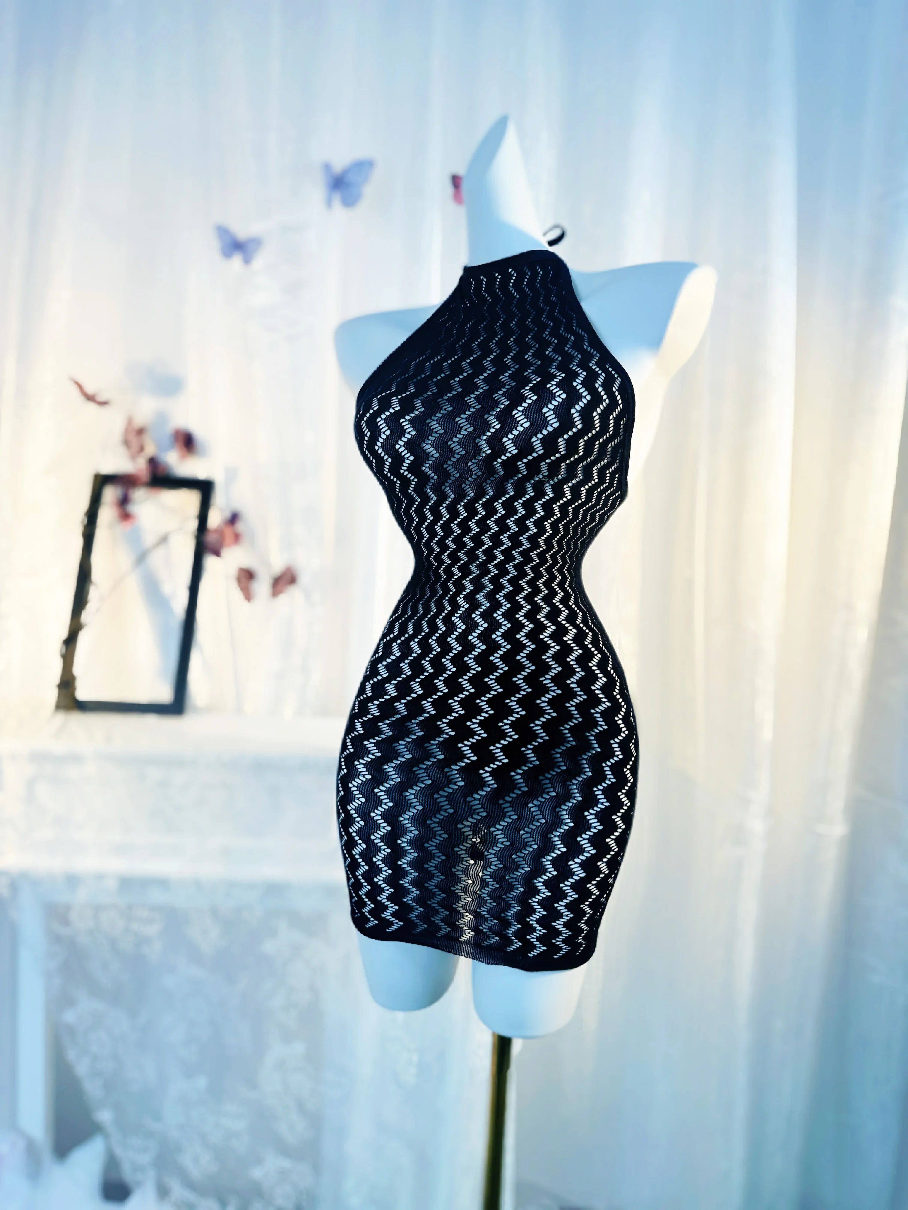 Women Sexy Fishnet Cover Up Without Bikini Hollow Out Bodycon Dress See Through Beachwear Summer Women's Swimwear
