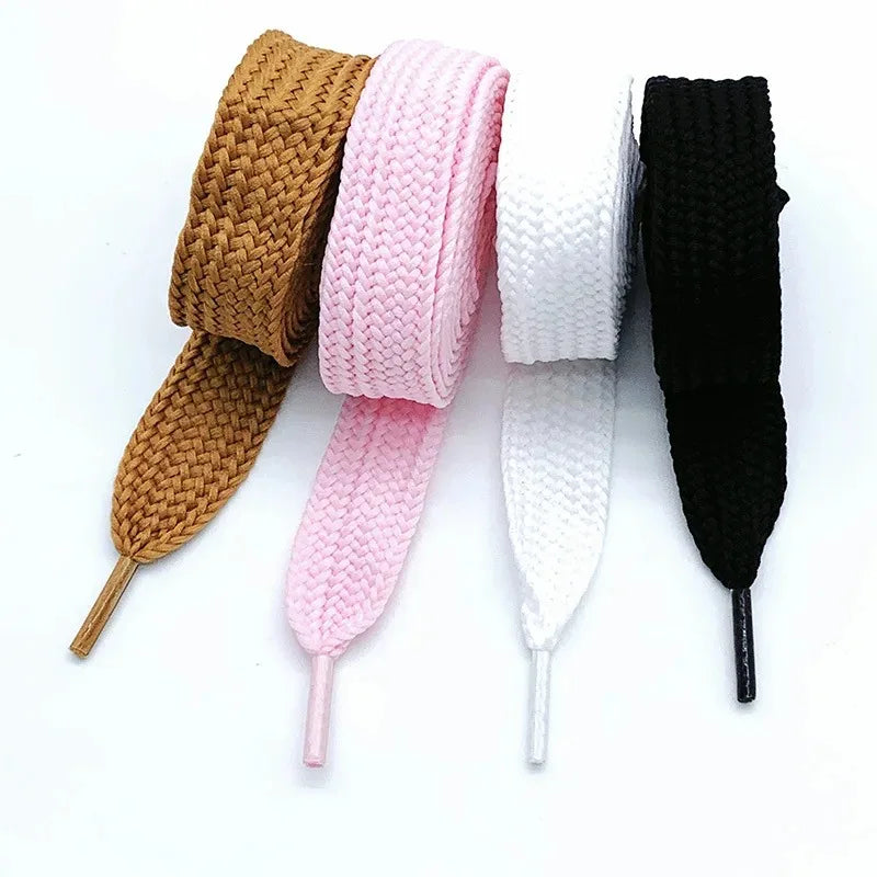 New 2cm wide fashion laces men and women sneakers flat shoes casual shoes lace length 100/120/140/160cm shoelace 18 color