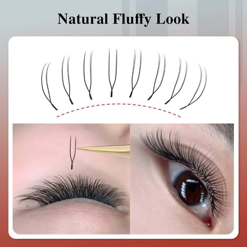 NAGARAKU U Shape YY 2D UU Soft Light Natural Eyelash Extensions Parallel Makeup Supplies