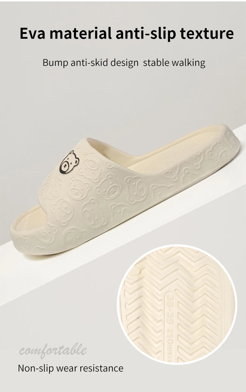 Non-Slip Slippers for Women Outdoor Wear 2024 New Indoor Home Sandals Female Summer Eva