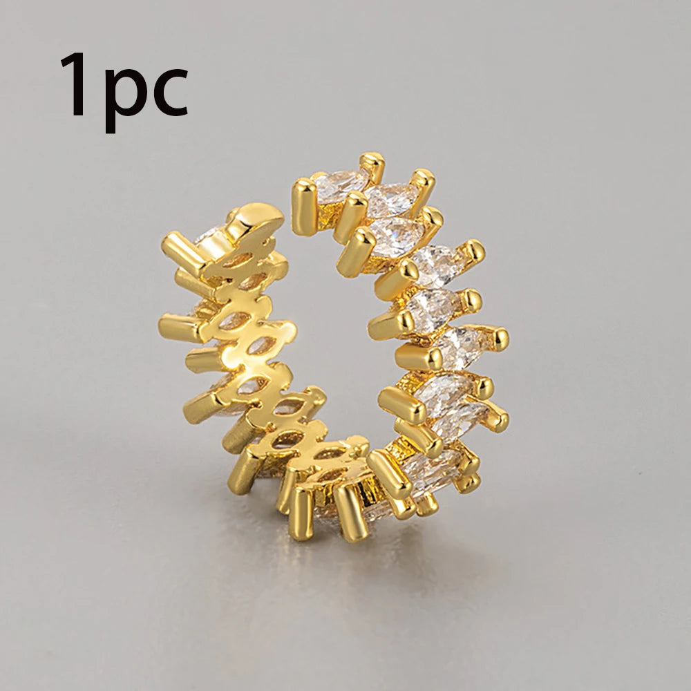 1Pc Hot Sale Horse Eye Zircon Earcuff Clips On Earring for Women Girls No Fake Piercing Cartilage Earrings Ear Ring Without Hole