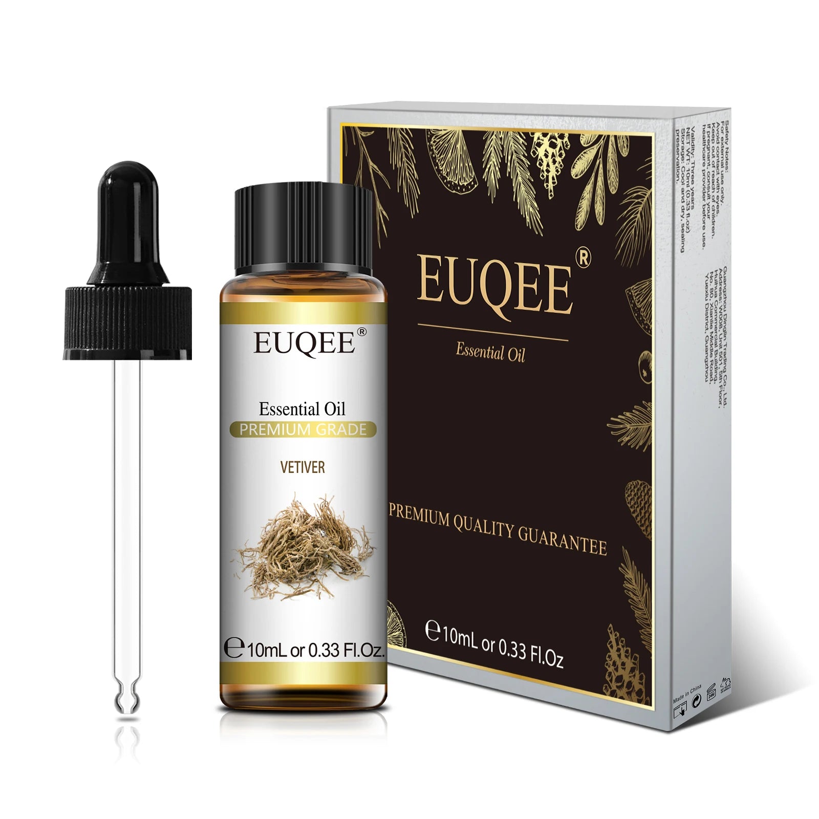 EUQEE 10ml Pure Natural Essential Oil Lavender Jasmine Eucalyptus Vanilla Sandalwood Sweet Orange Lemon Oregano Rose Fragrance