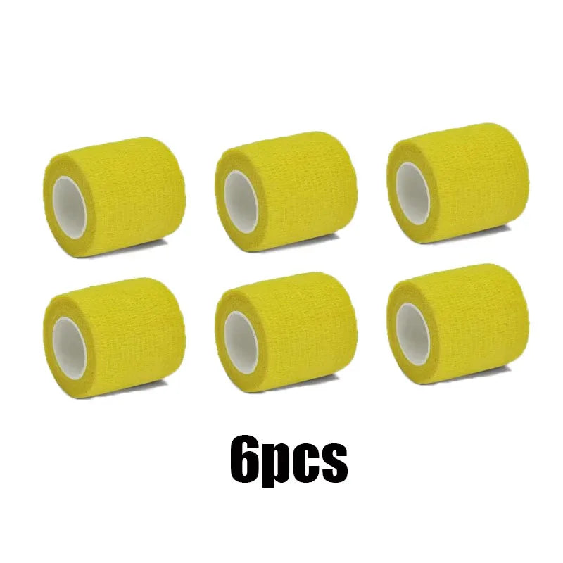 6/10/12pcs First Aid Self Adhesive Cohesive Elasticity Bandages Sports Tape For Wrist Ankle Sprains & Swelling Tattoo Cover