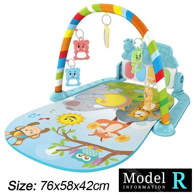 Baby Fitness Stand Music Play Gym Activity Toys Newborn Piano Crawling Blanket Pedal Game Pad Early Education 0-36 Months Gifts