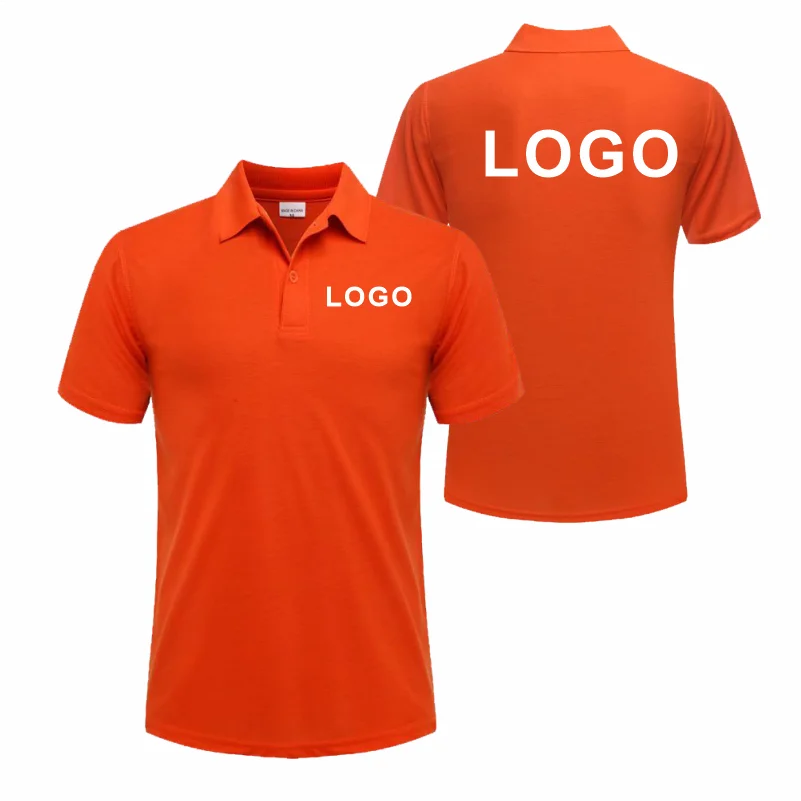 Customized Logo Breathable Polo Shirt Casual Company Group Clothing Lapel Short Sleeve Polo Shirts Work Clothes Print Embroidery