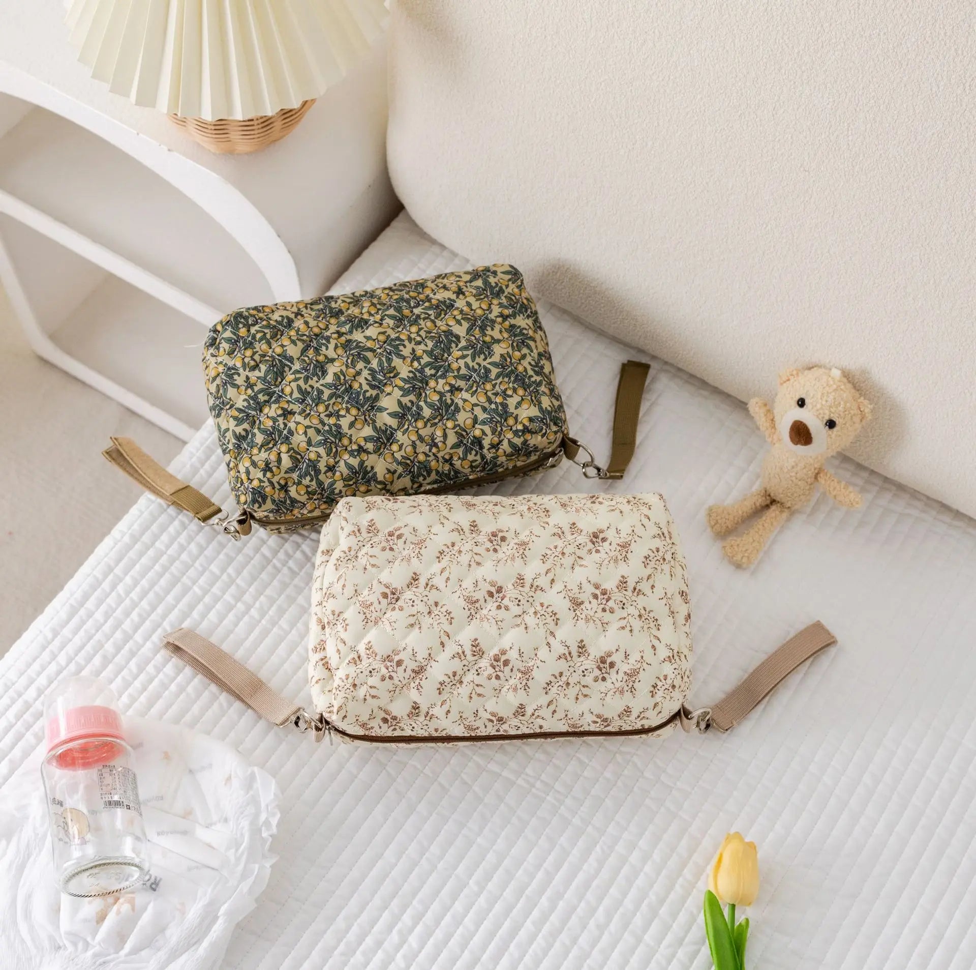 Portable Baby Diaper Storage Bag Travel Handbags for Mommy Baby Items Organizer Makeup Toiletries Bag Maternal Stroller Bag