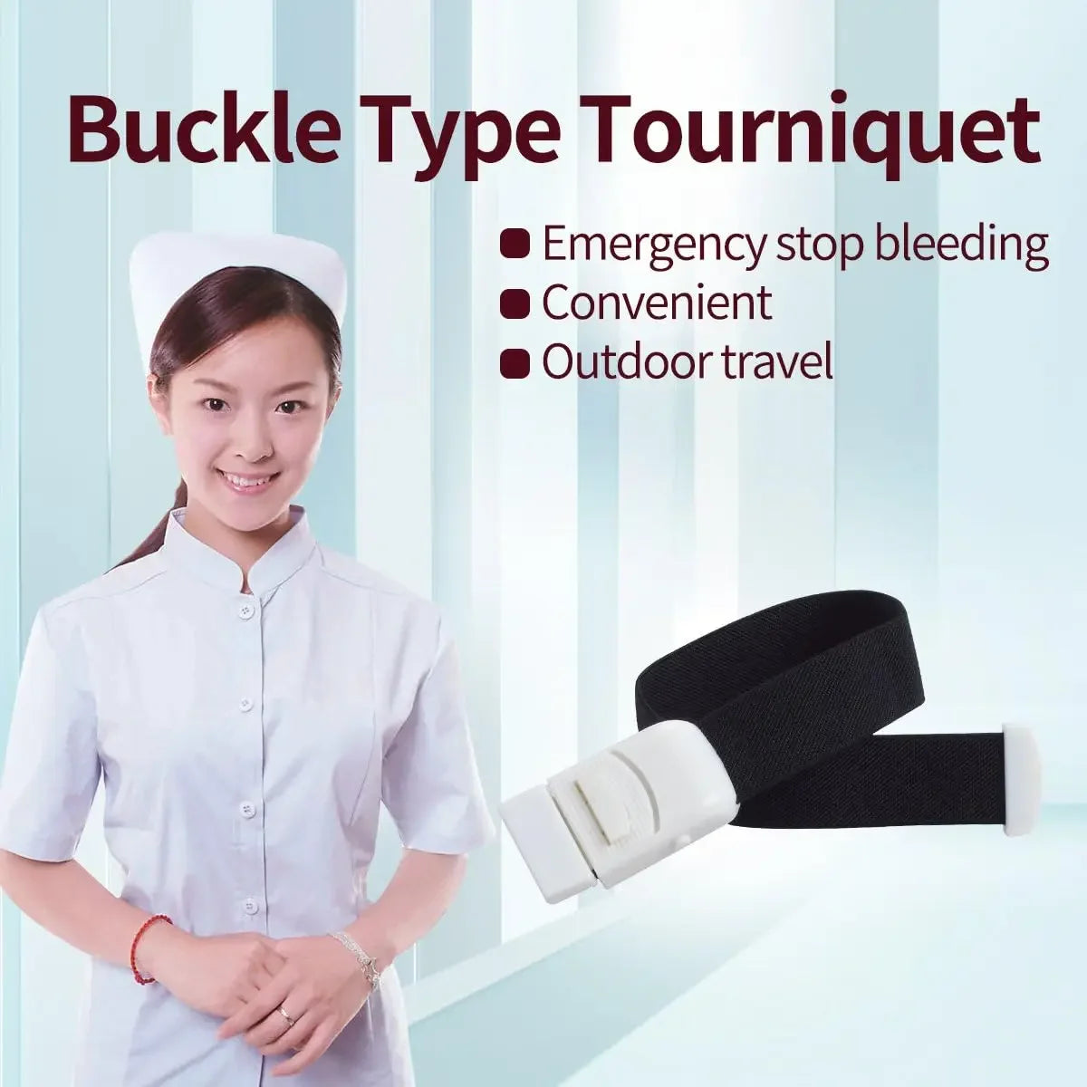 ‌Emergency Lock Tourniquet Nursing Rescue Kit Medical Tourniquet First Aid Revolving Door Buckle Outdoor Camping Survival Gear