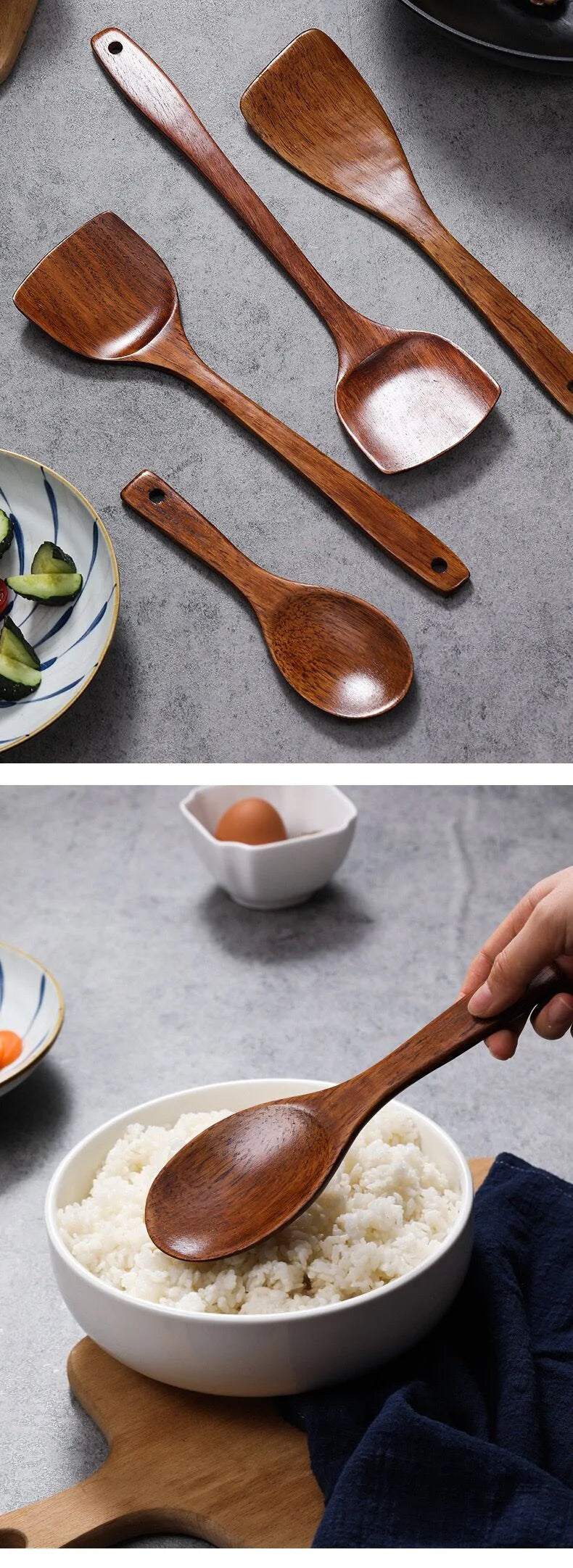 Kitchenware set: cooking spatula, pot spatula, wooden spatula, spoon, stir-frying spoon, pot spatula, soup spoon, kitchen tool