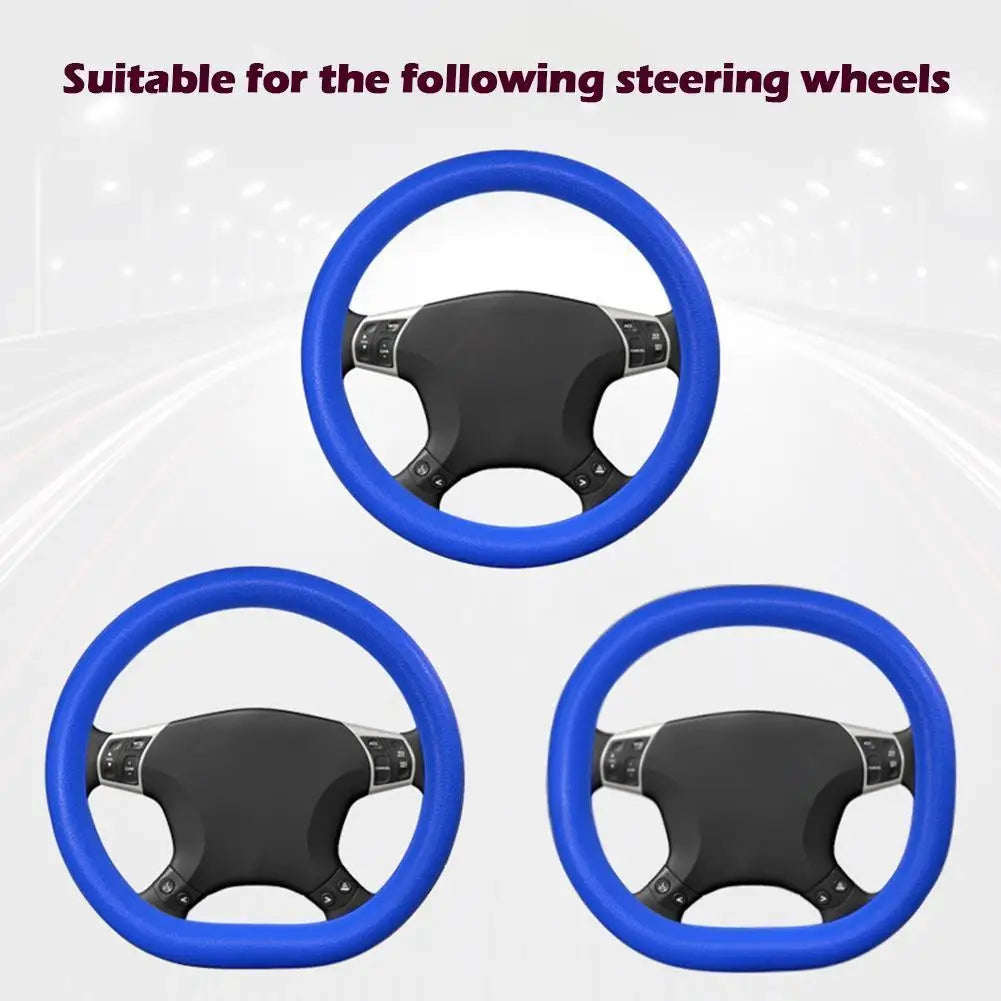 19 Color Car Silicone Steering Wheel Cover For Summer Fashion Sweat Absorbent Non-slip Handle Cover General DIY Parts