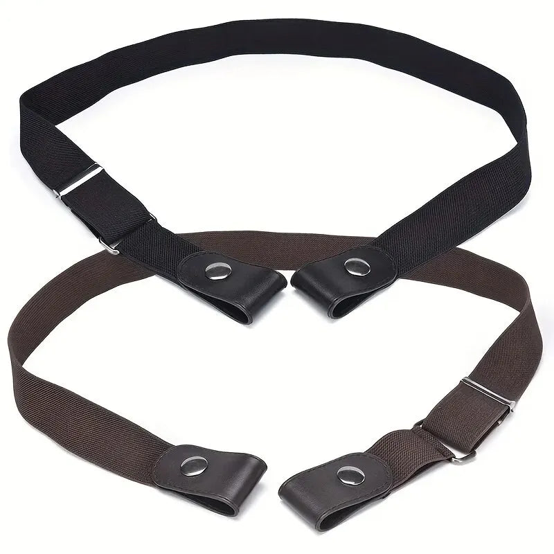 Adjustable Stretch Elastic Waist Band Invisible Belt Buckle-Free Belts for Women Men Jeans Pants Dress No Buckle Easy To Wear