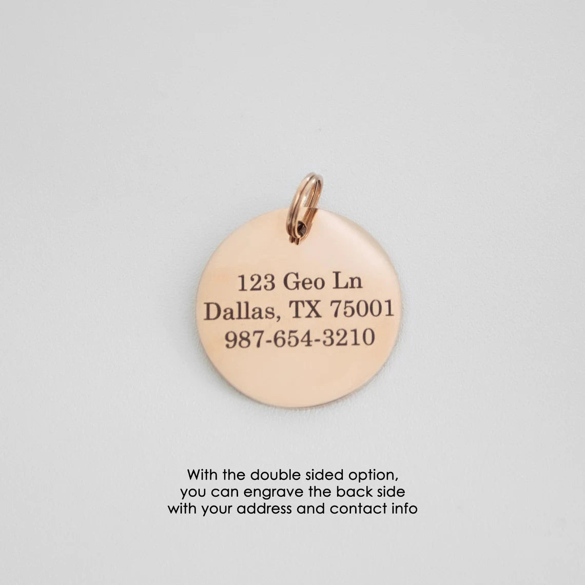 Custom Engraved Name Date Round Coin Stainless Steel Personalized ID Tag  Accessory Jewelry Pendant Fit for Bracelet Necklace