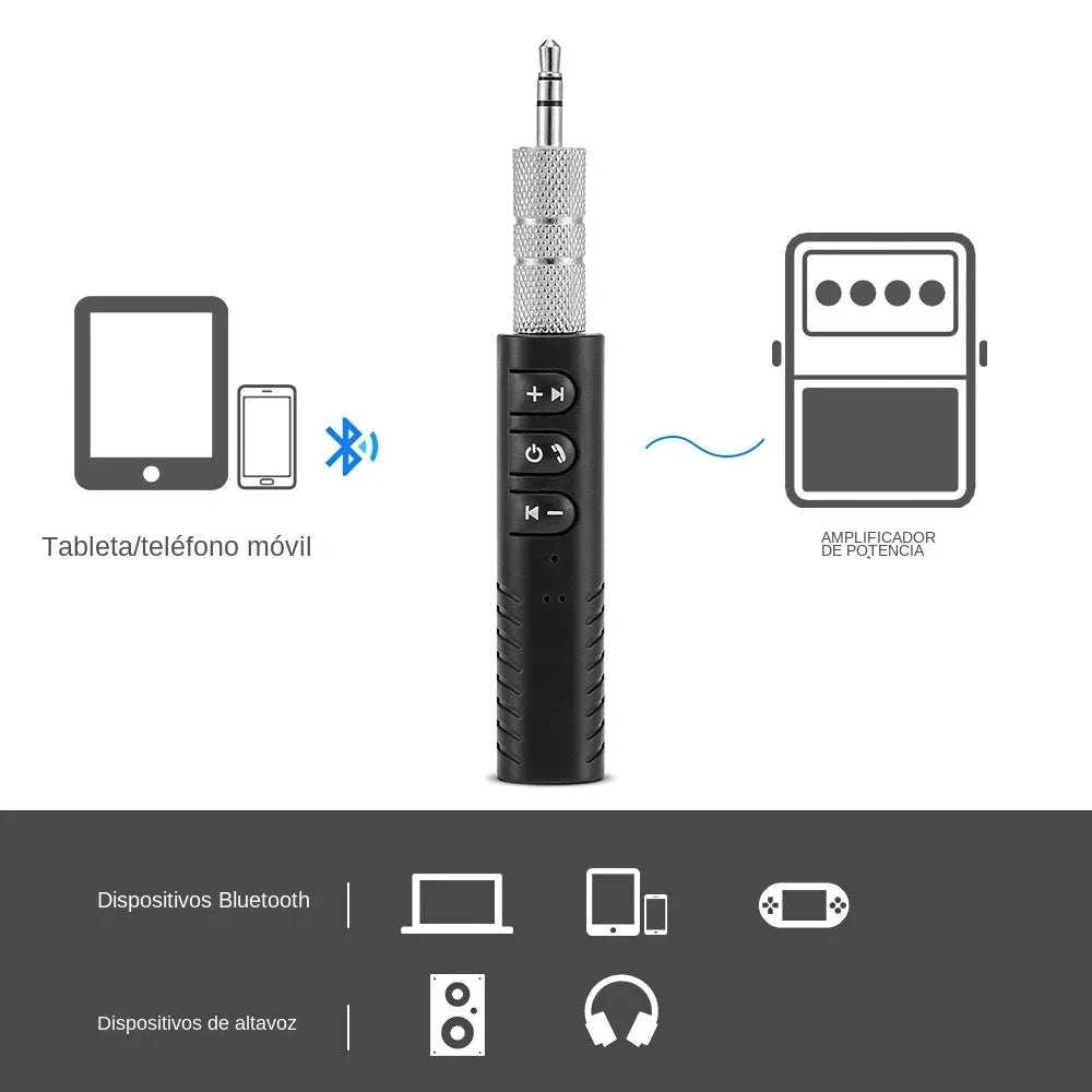 2 In 1 Car Wireless Bluetooth Receiver 3.5mm Jack AUX Audio Car Wireless Audio Receiver Cell Phone 5.0 Speaker Adapter Handsfree