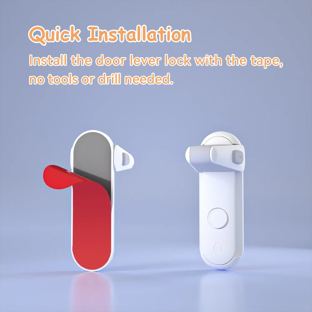 Baby Proofing Door Handle Lock,Childproofing Door Knob Lock Easy to Install and Use Door Lever Lock