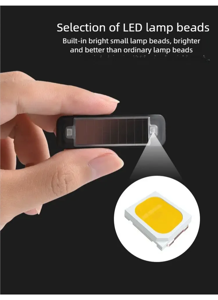 Car Mini LED Solar Power Warning Light Night Security Simulated Alarm Wireless Anti-Theft Caution Lamp Strobe Dummy Alarm Lamp