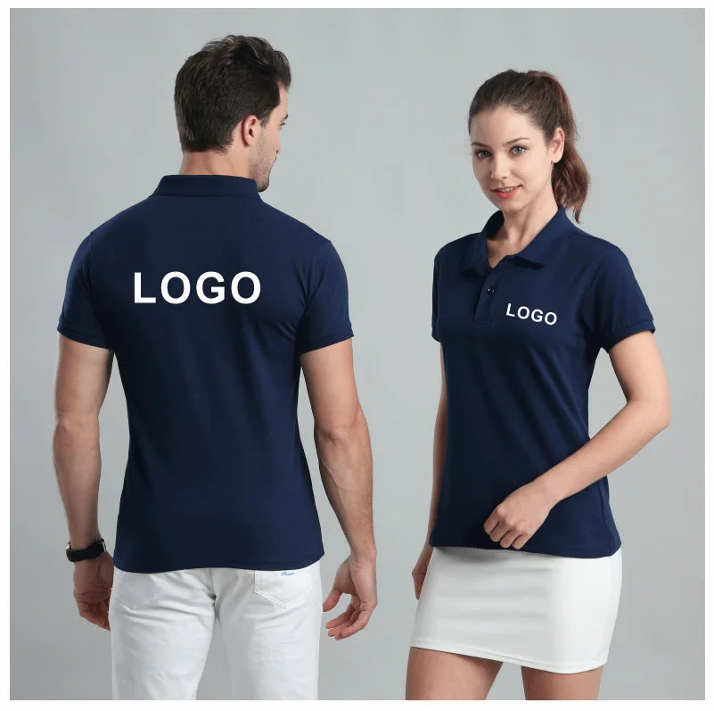 Customized Logo Breathable Polo Shirt Casual Company Group Clothing Lapel Short Sleeve Polo Shirts Work Clothes Print Embroidery