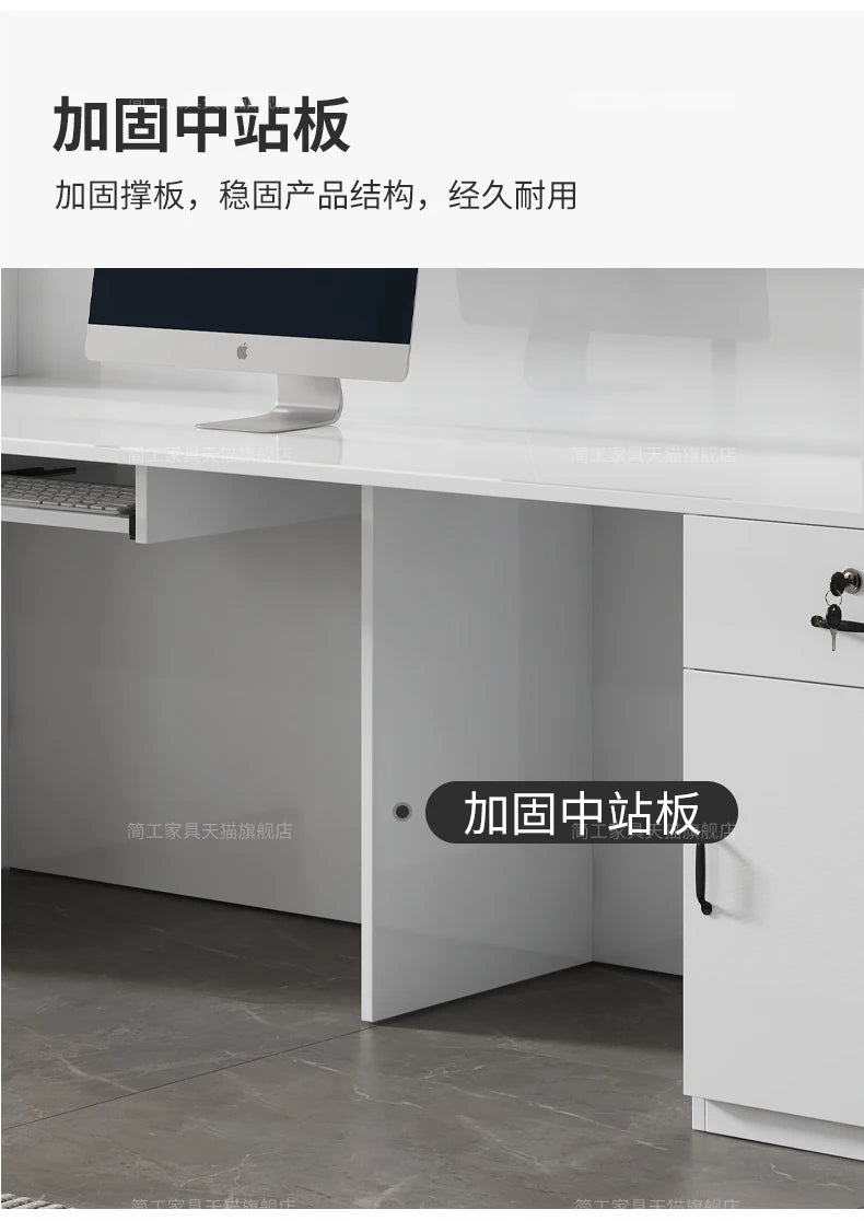 Customized Premium Desk Table Glamour Luxury Simple Elegant Reception Desk Modern Design Recepcion Mostrador Office Furniture