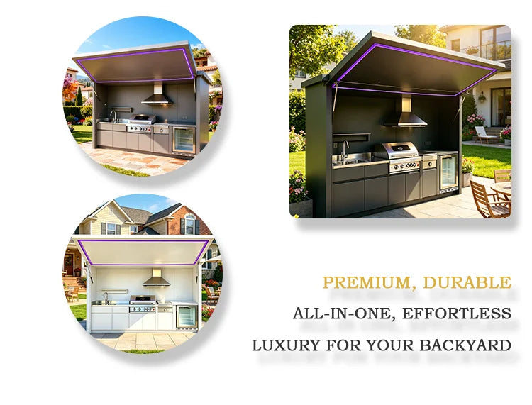 Full Equipped Outdoor Kitchen Bundle, Complete Cooking Set & Premium Non Stick Cookware,Sturdy &Functional for Outdoor Scenarios