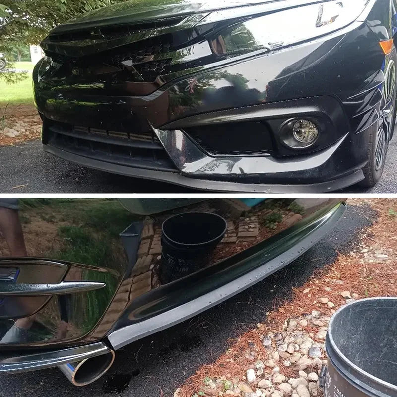 2.5m Universal Front Bumper Spoiler Lips Car Bumper Lip Protection Stickers Car Front Bumper Lip Rubber Car Bumper Rubber Strip
