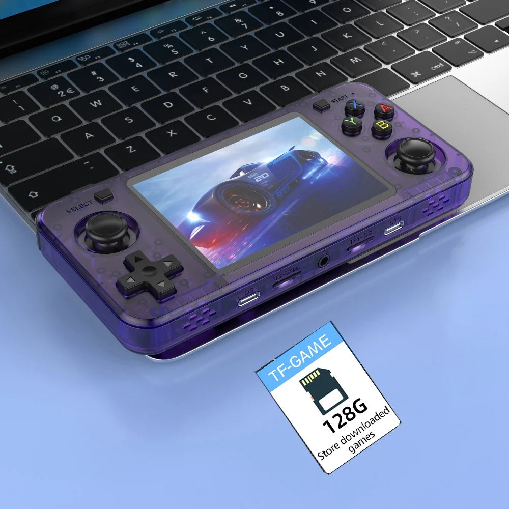 R36H ARKOS Retro Handheld Game Console Portable 64G 128G Pocket Video Player 3.5 Inch IPS Screen R36S landscape Kid Gift