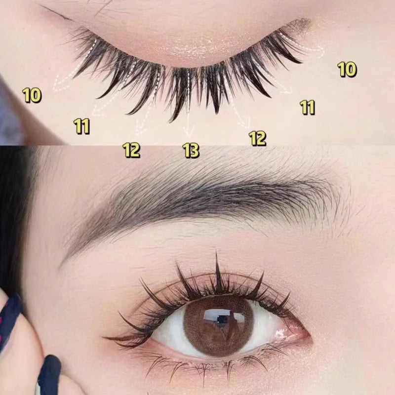 1 Box/160 Bunches Mink Eyelashes Natural 3D Russian Individual Eyelash Extension MS Eyelash Cluster Makeup Tool Lashes Wholesale