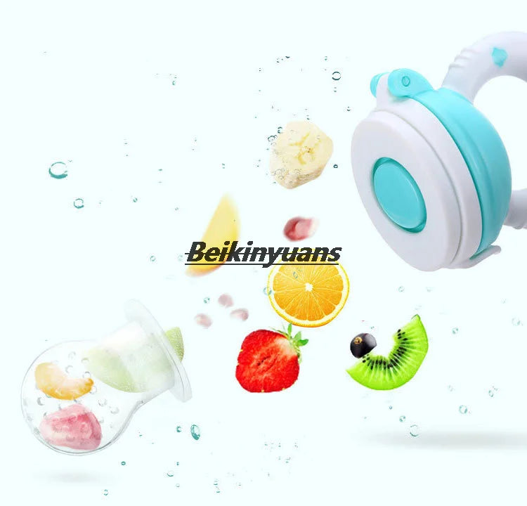 Baby Pacifier fruits and vegetables bite bag newborn baby pig le molar stick to eat fruit consisting silicone tooth gum pacifier
