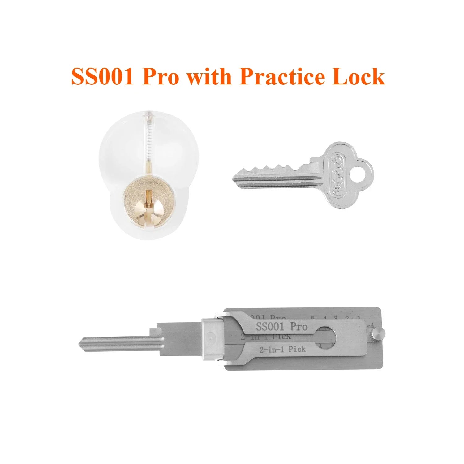 For Lishi Yale Picks Picking SS001 SS002 2 in1 Locksmith Tools Master Key Decoder Micha Decoder Hooks Topolines To Open Locks