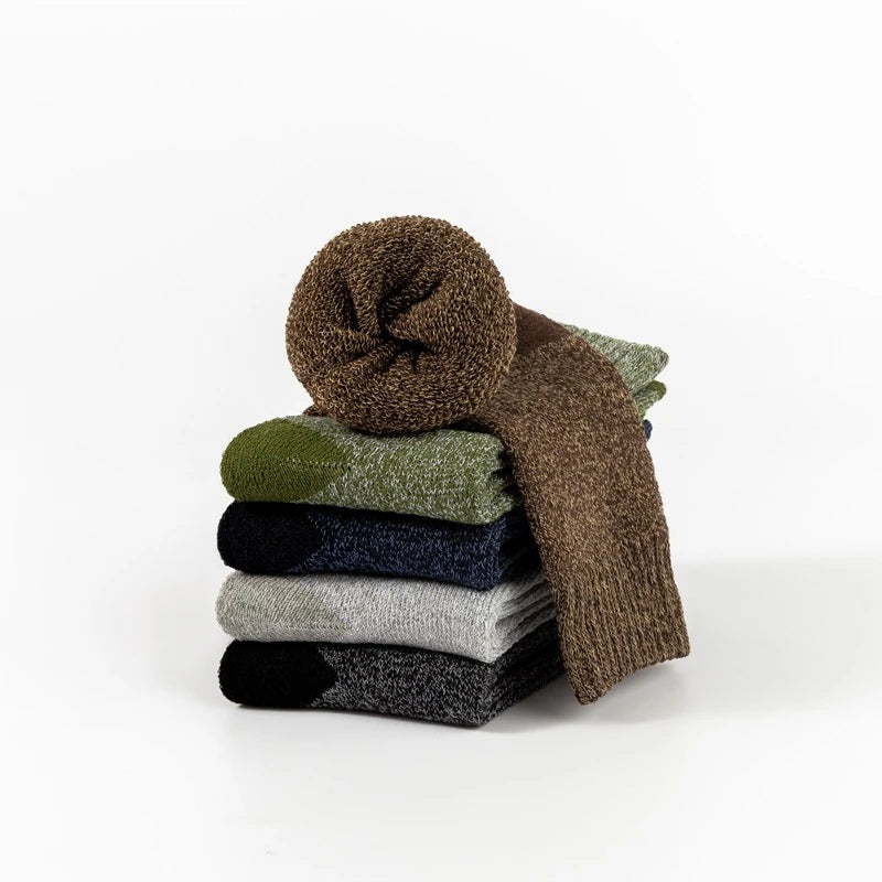 Winter Warm Thick Towel Bottom Man Socks Wool Male Slipper Merino Against Cold Snow Mid-Calf For Men And Women Thermal Thickened