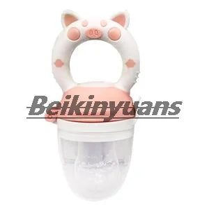 Baby Pacifier fruits and vegetables bite bag newborn baby pig le molar stick to eat fruit consisting silicone tooth gum pacifier