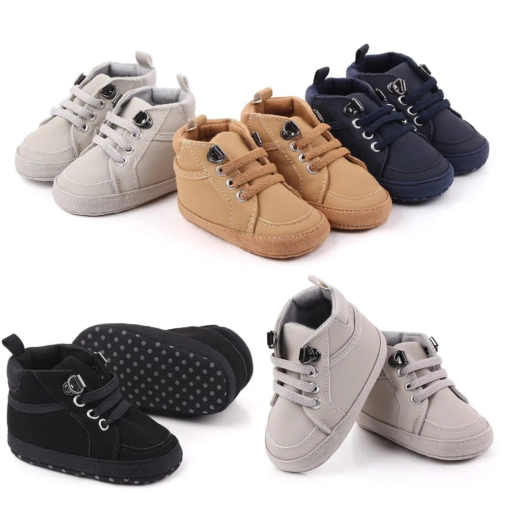 Baby Casual Shoes Ankle-covered Little Boots for 0-1 Years Toddler Boys Outdoor Prewalking