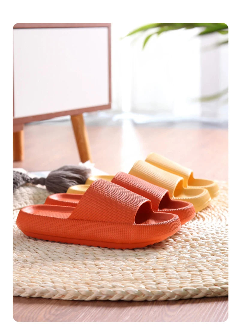 Slippers EVA Sandals Slippers Simple Men Women Wear Thick-Soled Non-Slip Summer Quarters Bathroom Shower  Indoor Home Casual