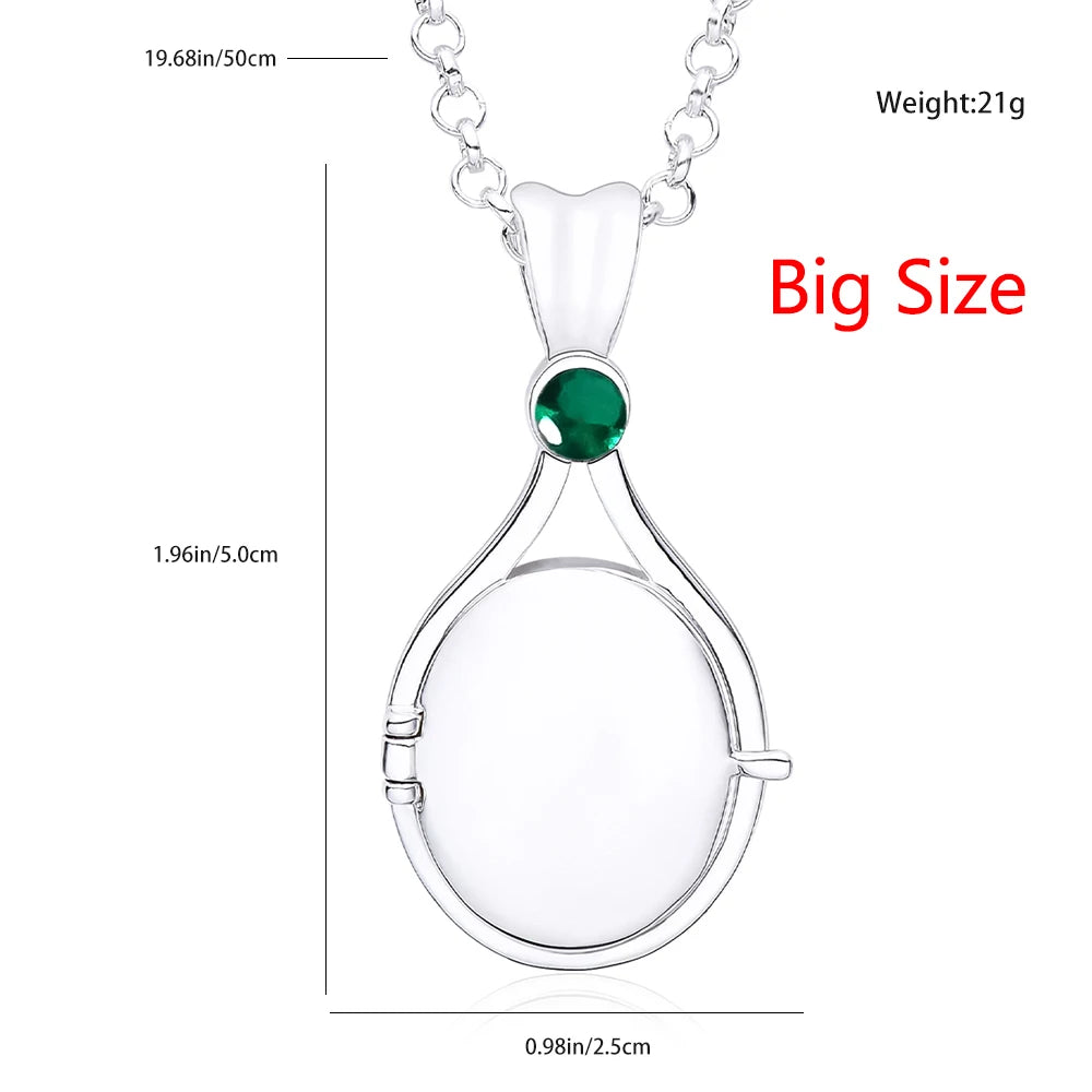 H2O Locket Pendant Necklace Mermaid Silver Color with Crystal Just Add Water Necklaces TV Movies Jewelry for Women Girls