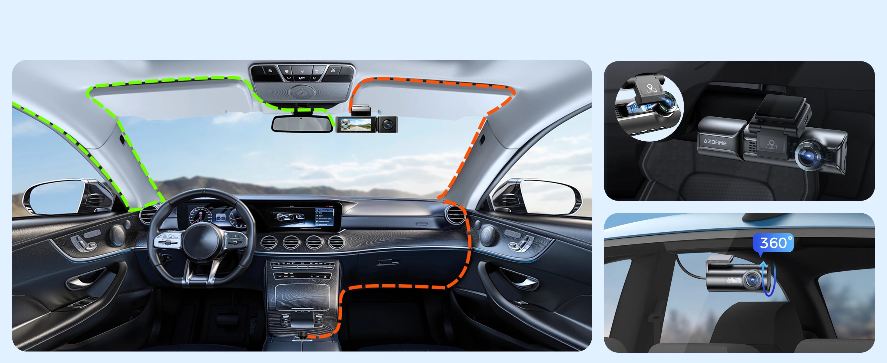 Upgrade AZDOME M550 Pro Dash Cam 4K Front Dashcam Auto 5.8Ghz Wi-Fi GPS G-sensor Car DVR 6 IR Night Vision Parking Monitor