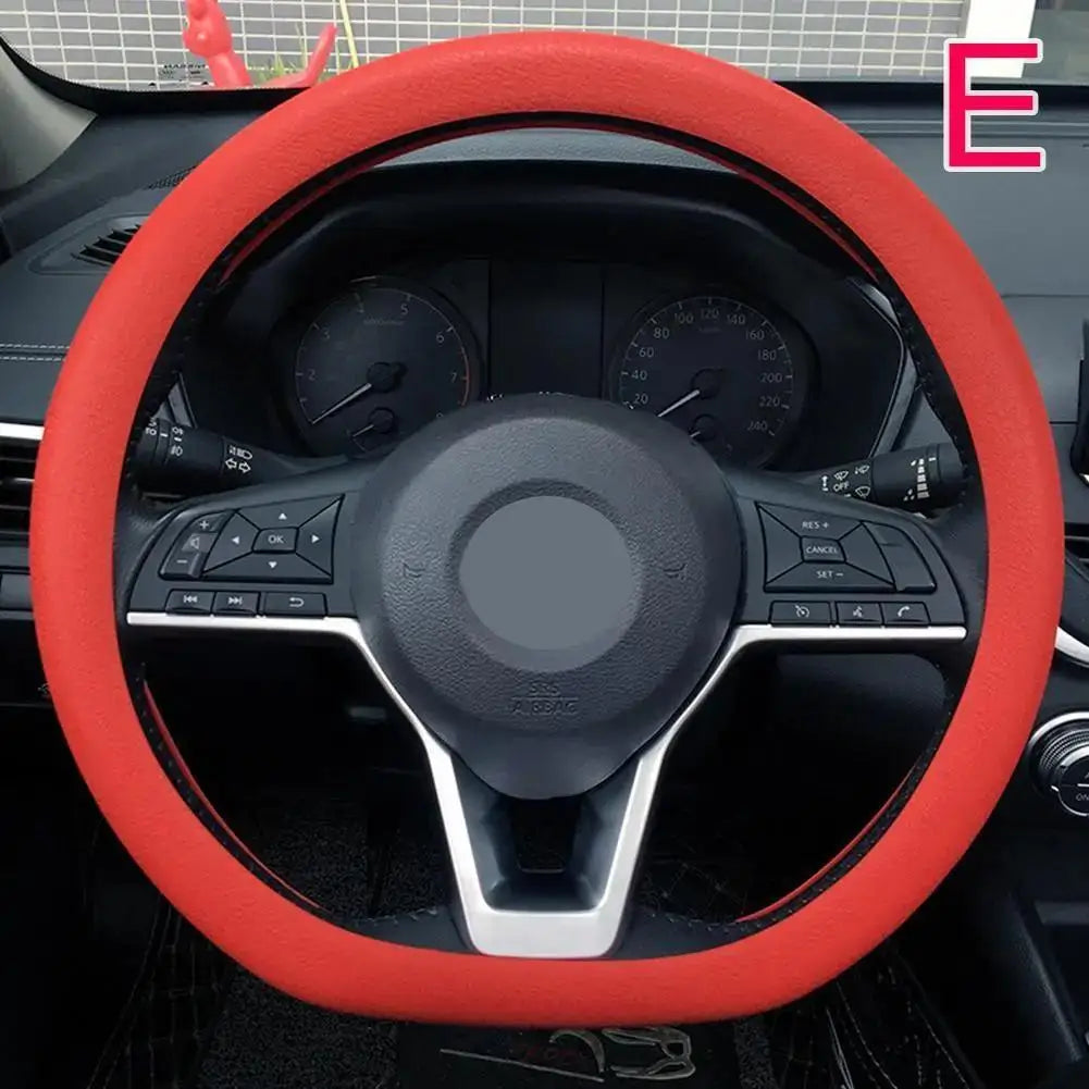 19 Color Car Silicone Steering Wheel Cover For Summer Fashion Sweat Absorbent Non-slip Handle Cover General DIY Parts