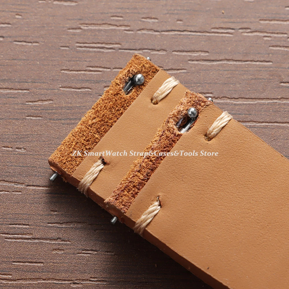 Wristband Soft Suede Leather Straps 14/16/18/20/22mm Vintage Red Watchband Quick Release Calfskin Bracelet Men Women Accessories
