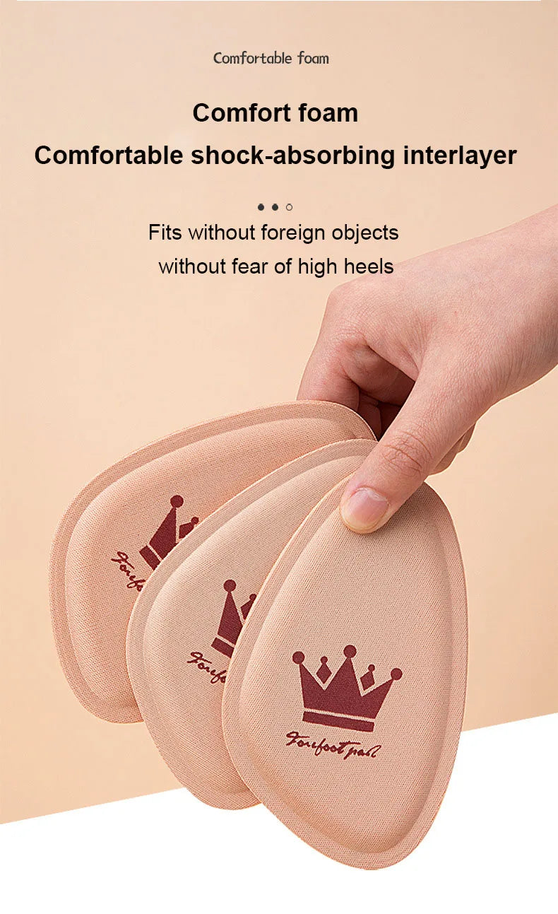 Women Forefoot Pad Pain Relief Insert Half Size Insoles Non-slip Cushion Shoe Breathable Sweat Absorbing Foot Pads for Shoes