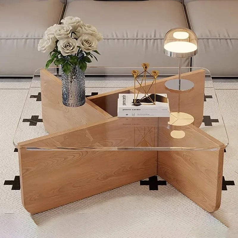 Aesthetic Coffee Table Elegant Design Glam Modern Side Table Space Premium Saving Vintage Sedentary Table Home Furniture