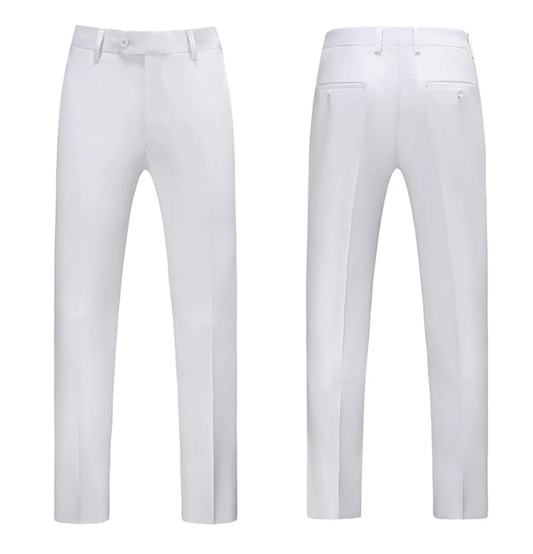 Men Dress Pants Solid Color Slim Fit Business Casual Office Wedding Formal Trousers High Quality Men Clothing Suit Pants 29-40