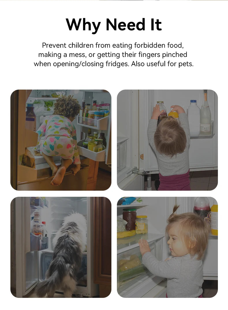 EUDEMON 1PC Baby Safety Refrigerator Door Stopper Single-Door Fridge lock Kids Safety Freezer Lock Stop Kids from Opening Fridge