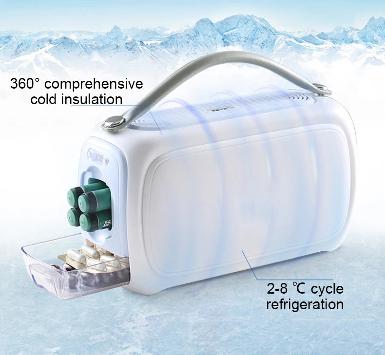 Insulin Refrigerated Box Portable Drug Storage Box Medicines Vaccines Interferon Refrigerated Containers Mini Refrigerator