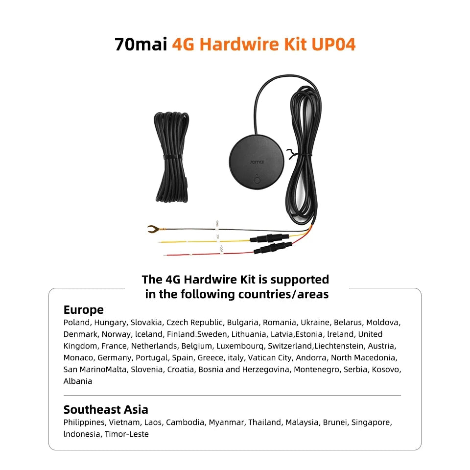 70mai Dash Cam 4K A810S HDR IMX678 Supercapacitor 4G LTE Remote Control Wi-Fi 6 Voice Control GPS ADAS Car Camera 70mai A810S